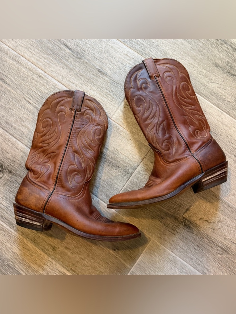 Code West Boots Men Size 8.5 M Brown Leather Cowboy Western
Shoes Style USA